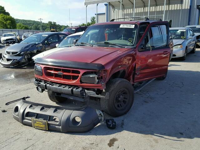 1FMZU72X2YUB73534 - 2000 FORD EXPLORER X RED photo 2