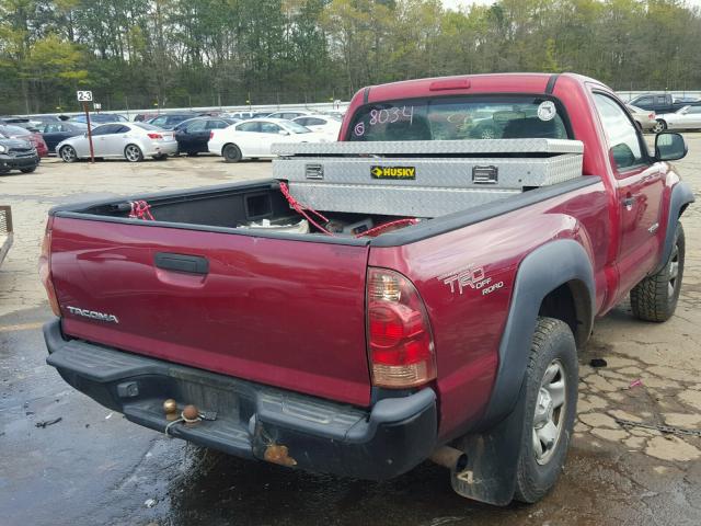 5TEPX42N36Z288034 - 2006 TOYOTA TACOMA RED photo 4