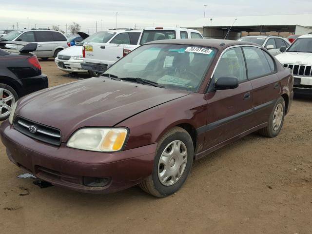 4S3BE635117214721 - 2001 SUBARU LEGACY L BURGUNDY photo 2