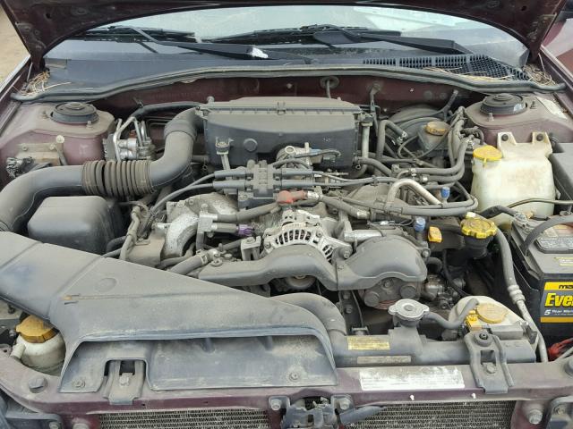 4S3BE635117214721 - 2001 SUBARU LEGACY L BURGUNDY photo 7