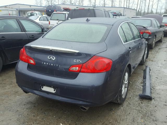 JN1CV6AR8DM760886 - 2013 INFINITI G37 BLUE photo 4