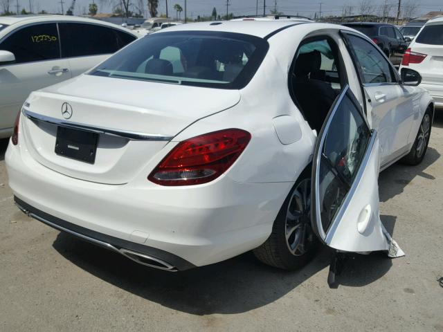 55SWF4JB2GU130341 - 2016 MERCEDES-BENZ C 300 WHITE photo 4