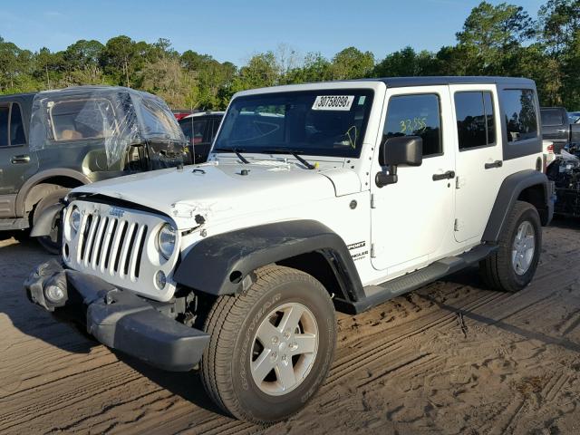 1C4BJWDG3EL251567 - 2014 JEEP WRANGLER U WHITE photo 2