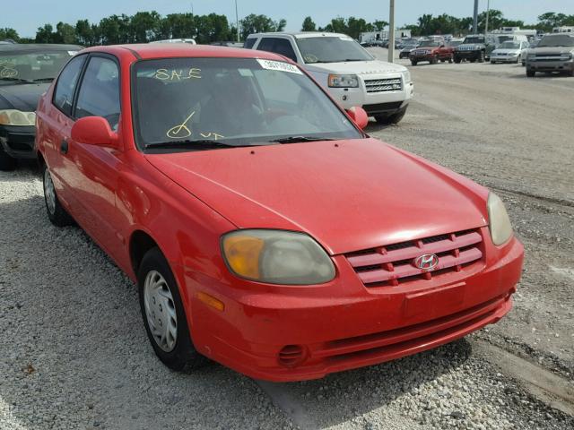 KMHCG35C25U332062 - 2005 HYUNDAI ACCENT GS RED photo 1