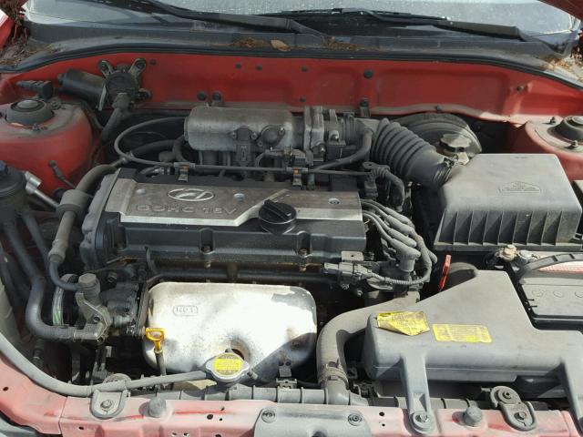 KMHCG35C25U332062 - 2005 HYUNDAI ACCENT GS RED photo 7