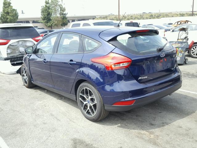 1FADP3M25HL206022 - 2017 FORD FOCUS SEL BLUE photo 3