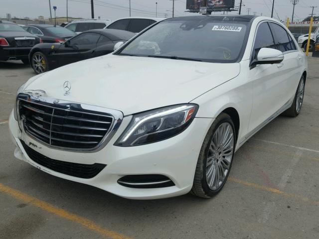 WDDUG8CB0FA111603 - 2015 MERCEDES-BENZ S 550 WHITE photo 2