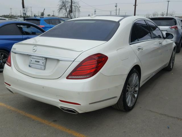 WDDUG8CB0FA111603 - 2015 MERCEDES-BENZ S 550 WHITE photo 4