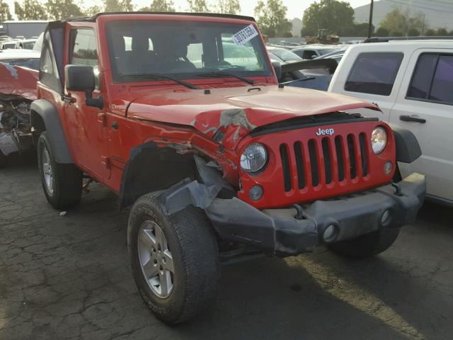 1C4AJWAG4FL750962 - 2015 JEEP WRANGLER S RED photo 1