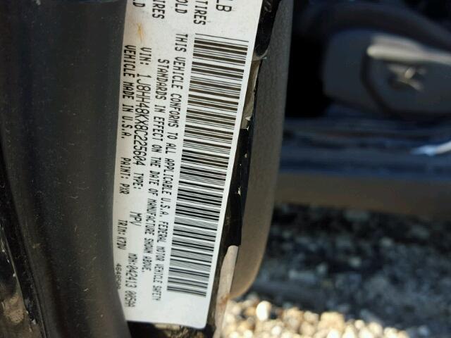 1J8HH48KX8C225604 - 2008 JEEP COMMANDER BLACK photo 10