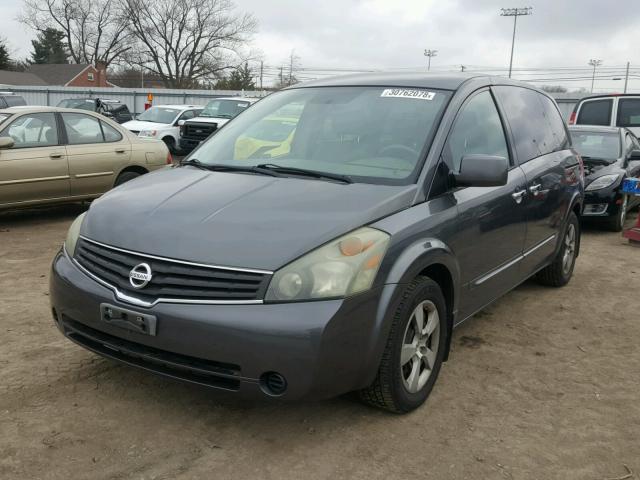 5N1BV28U87N106296 - 2007 NISSAN QUEST S GRAY photo 2