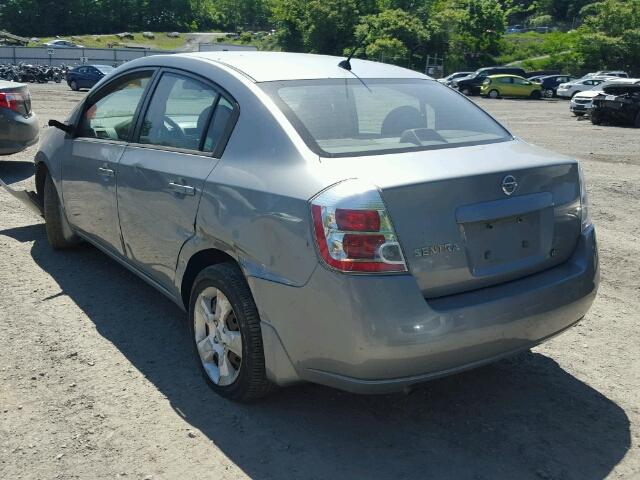 3N1AB61EX8L699067 - 2008 NISSAN SENTRA 2.0 GRAY photo 3