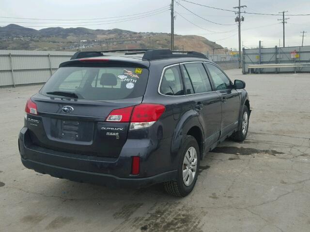 4S4BRBAC1B3387514 - 2011 SUBARU OUTBACK 2. GRAY photo 4