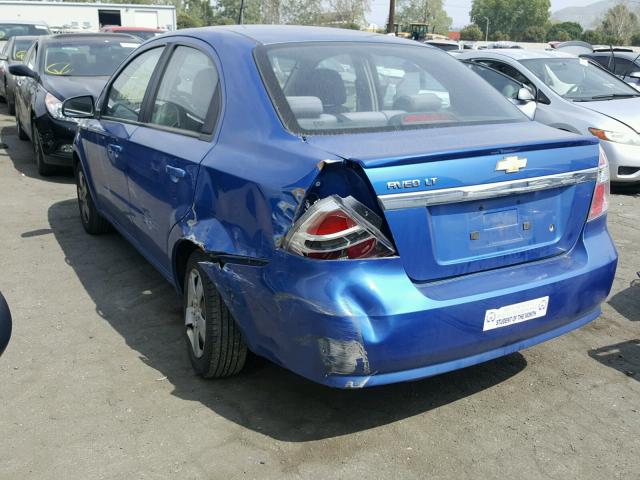 KL1TD5DE9AB047285 - 2010 CHEVROLET AVEO LS BLUE photo 3