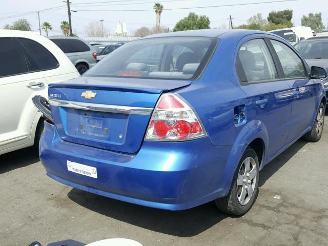 KL1TD5DE9AB047285 - 2010 CHEVROLET AVEO LS BLUE photo 4