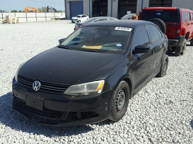 3VW2K7AJ7CM385350 - 2012 VOLKSWAGEN JETTA BASE 黑色 照片 2