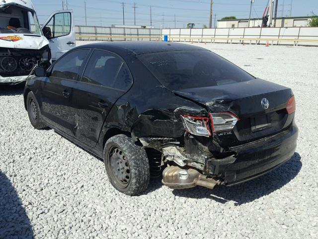 3VW2K7AJ7CM385350 - 2012 VOLKSWAGEN JETTA BASE 黑色 照片 3