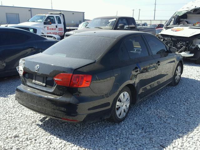 3VW2K7AJ7CM385350 - 2012 VOLKSWAGEN JETTA BASE 黑色 照片 4