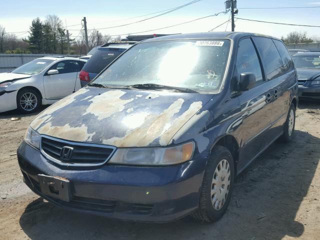 5FNRL18504B092092 - 2004 HONDA ODYSSEY LX BLUE photo 2