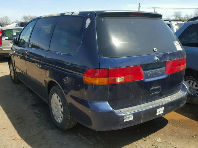 5FNRL18504B092092 - 2004 HONDA ODYSSEY LX BLUE photo 3