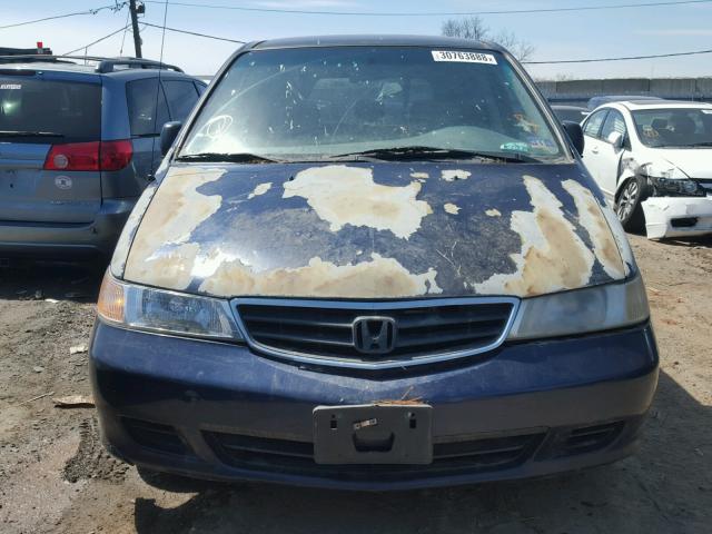 5FNRL18504B092092 - 2004 HONDA ODYSSEY LX BLUE photo 9