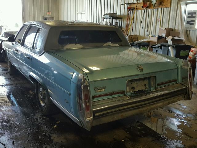 1G6DW51Y3J9724489 - 1988 CADILLAC BROUGHAM BLUE photo 3