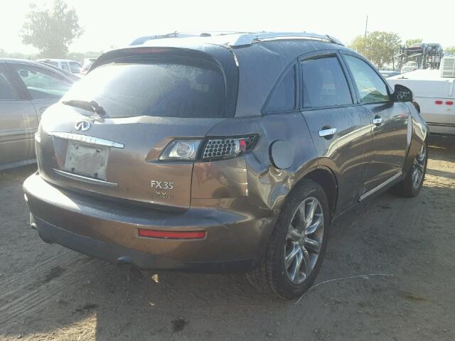 JNRAS08U38X103938 - 2008 INFINITI FX35 BROWN photo 4