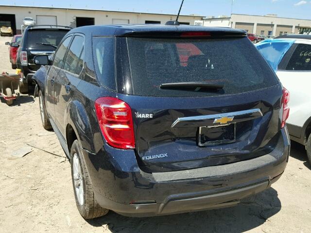 2GNALBEK9H1502756 - 2017 CHEVROLET EQUINOX BLACK photo 3