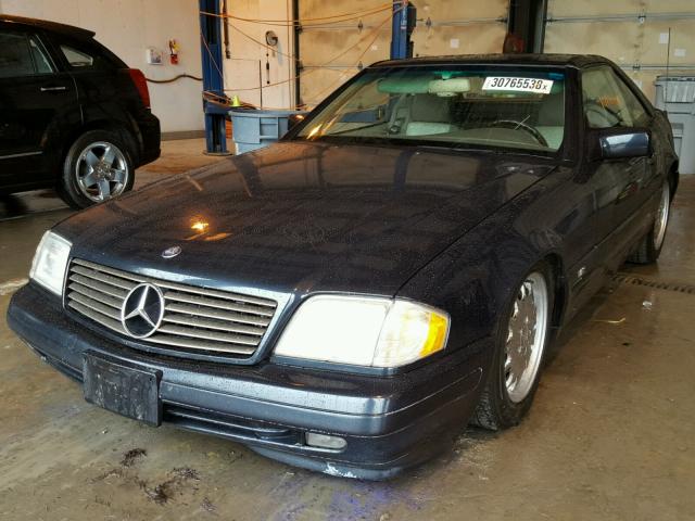 WDBFA76F7TF126013 - 1996 MERCEDES-BENZ SL 600 BLUE photo 2