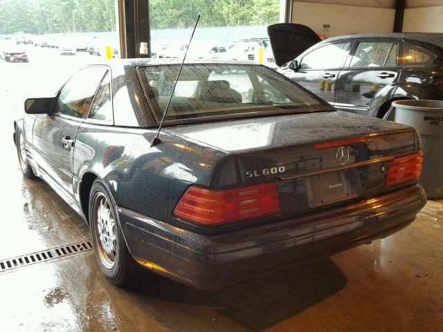 WDBFA76F7TF126013 - 1996 MERCEDES-BENZ SL 600 BLUE photo 3