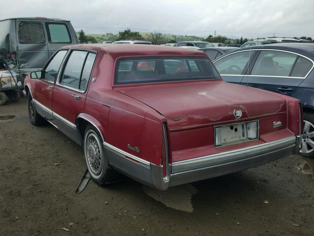 1G6CD5335L4212171 - 1990 CADILLAC DEVILLE RED photo 3