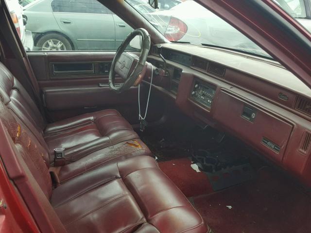 1G6CD5335L4212171 - 1990 CADILLAC DEVILLE RED photo 5