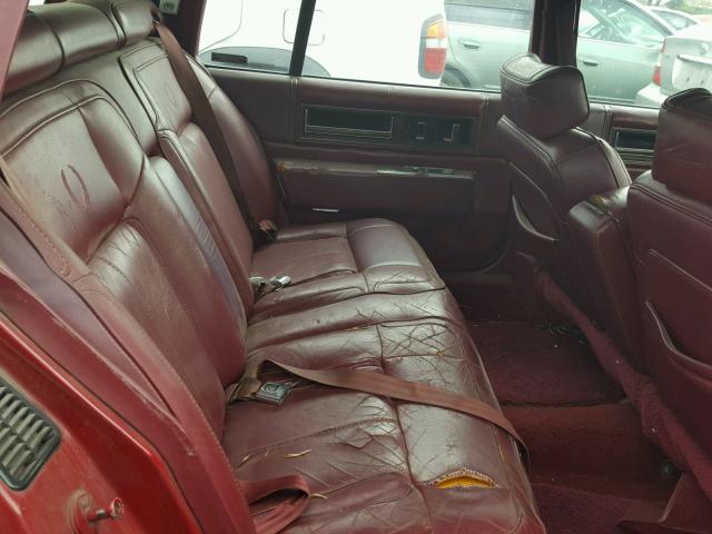 1G6CD5335L4212171 - 1990 CADILLAC DEVILLE RED photo 6