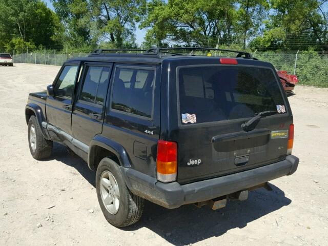 1J4FF68S5XL658384 - 1999 JEEP CHEROKEE S BLACK photo 3