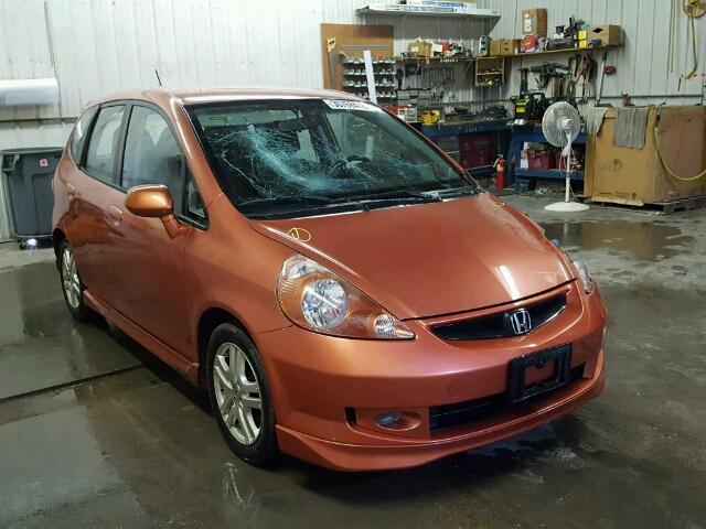 JHMGD38678S067223 - 2008 HONDA FIT SPORT ORANGE photo 1