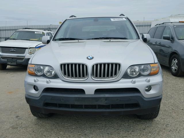 5UXFB535X5LV13656 - 2005 BMW X5 4.4I SILVER photo 9