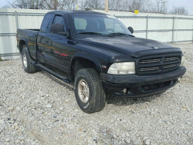 1B7GG22Y0XS314593 - 1999 DODGE DAKOTA BLACK photo 1