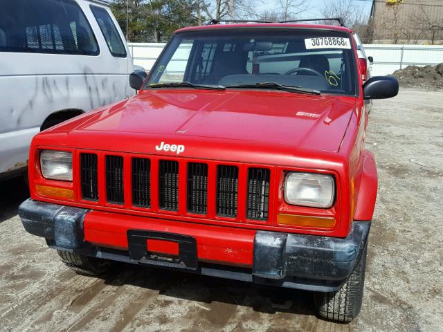 1J4FF48S7YL128973 - 2000 JEEP CHEROKEE S RED photo 9