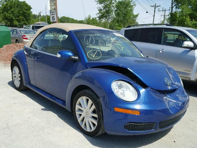 3VWRG31YX8M418015 - 2008 VOLKSWAGEN NEW BEETLE BLUE photo 1