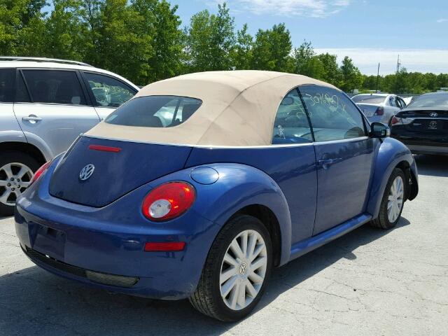 3VWRG31YX8M418015 - 2008 VOLKSWAGEN NEW BEETLE BLUE photo 4