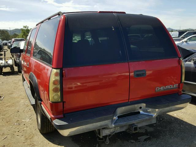 1GNEC16R7XJ383360 - 1999 CHEVROLET SUBURBAN C RED photo 3