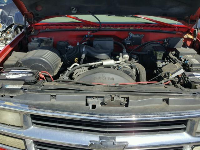 1GNEC16R7XJ383360 - 1999 CHEVROLET SUBURBAN C RED photo 7