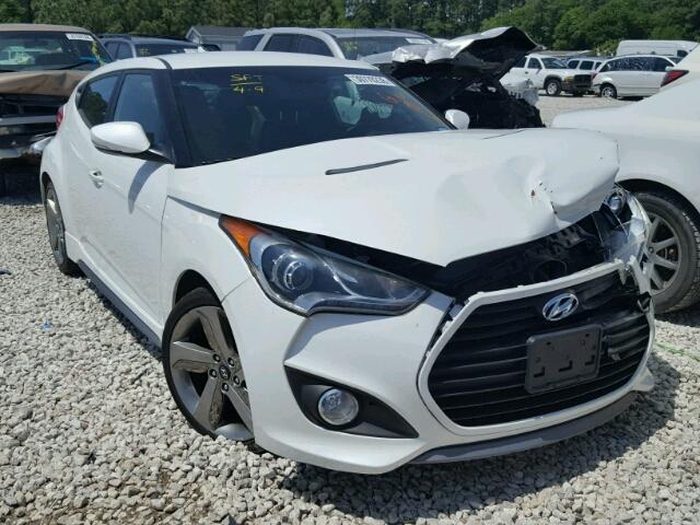 KMHTC6AE7DU166642 - 2013 HYUNDAI VELOSTER T WHITE photo 1