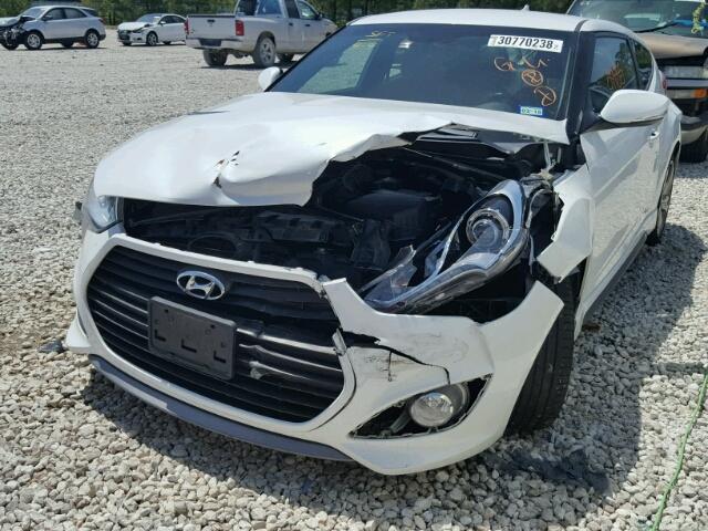 KMHTC6AE7DU166642 - 2013 HYUNDAI VELOSTER T WHITE photo 2