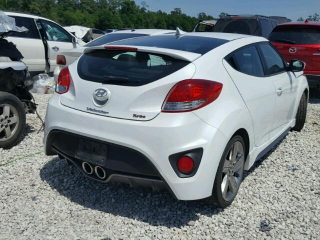 KMHTC6AE7DU166642 - 2013 HYUNDAI VELOSTER T WHITE photo 4