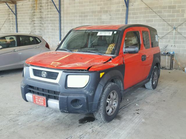 5J6YH18636L010520 - 2006 HONDA ELEMENT EX RED photo 2