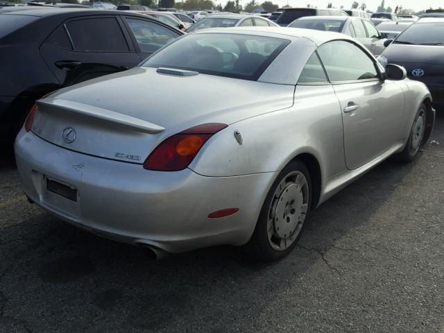 JTHFN48Y520002874 - 2002 LEXUS SC 430 SILVER photo 4