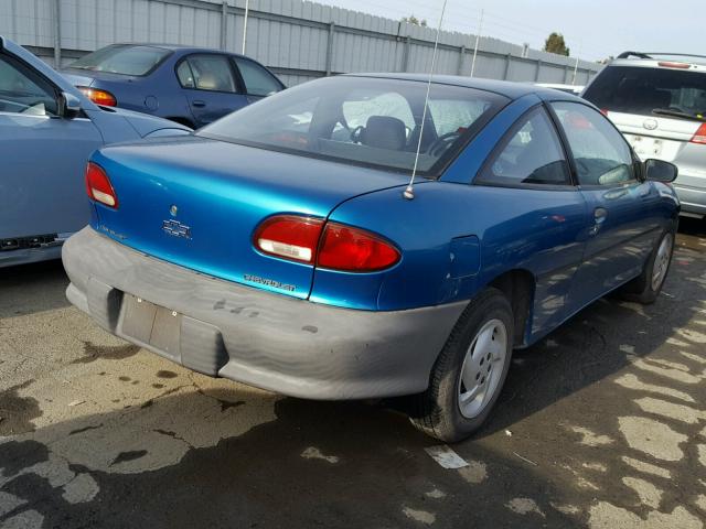 1G1JC1245VM105479 - 1997 CHEVROLET CAVALIER B BLUE photo 4