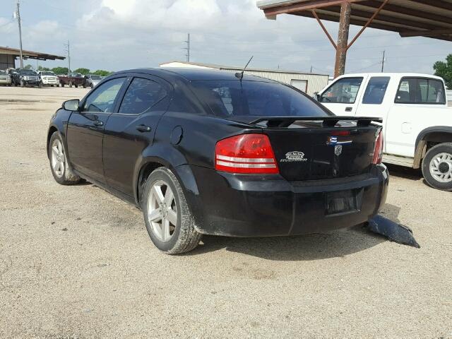 1B3LC56R08N275455 - 2008 DODGE AVENGER SX BLACK photo 3