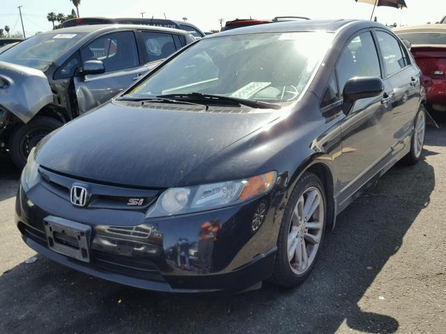 2HGFA55518H705634 - 2008 HONDA CIVIC SI BLACK photo 2